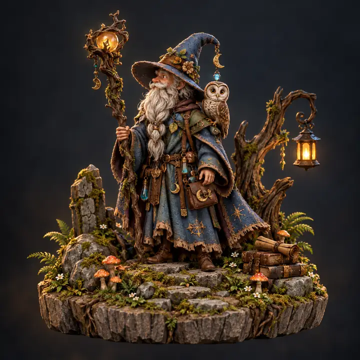 Fantasy character 3D model direction