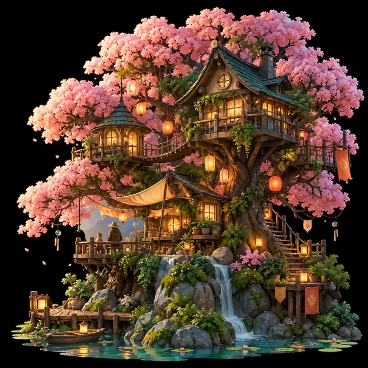 Fantasy treehouse example